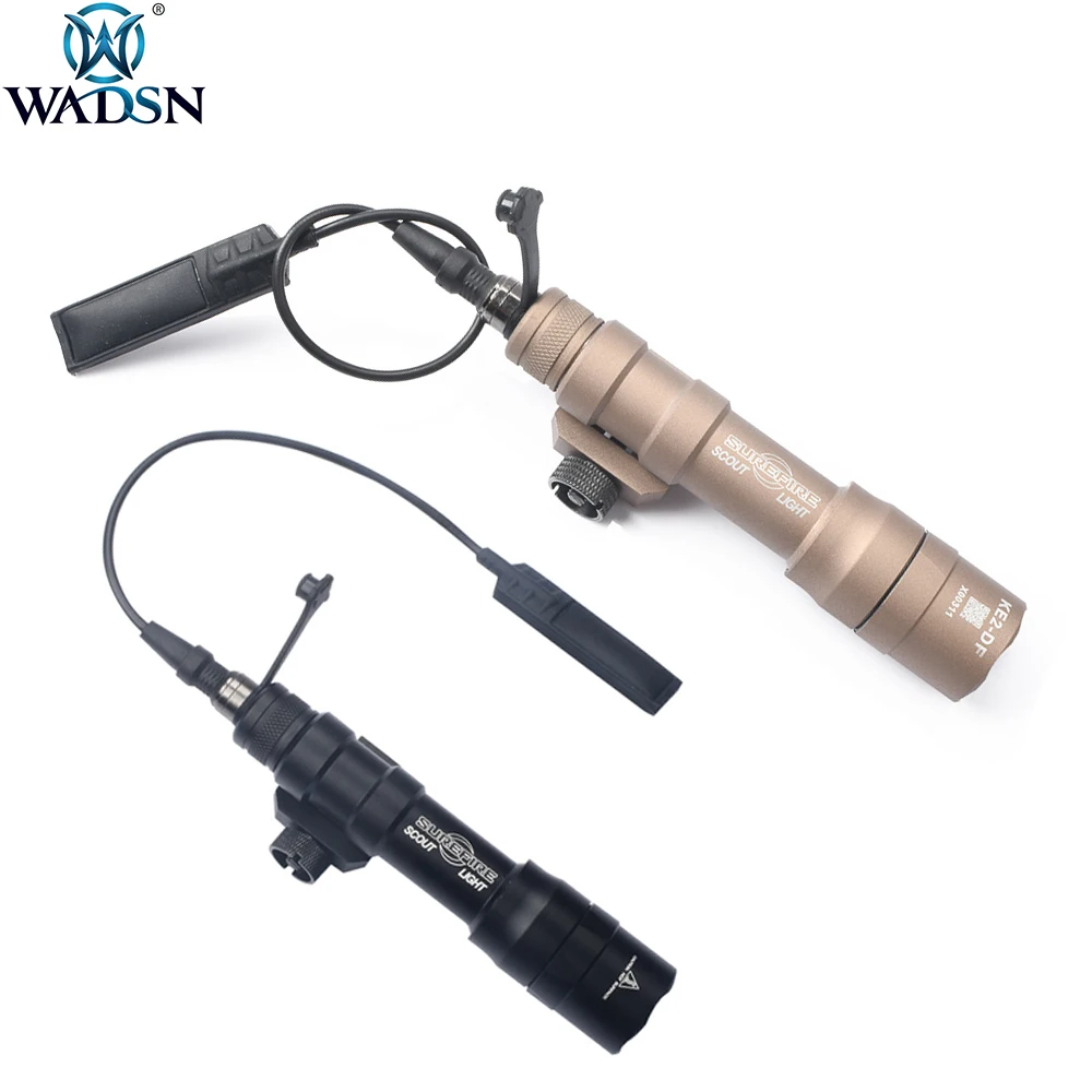  WADSN Surefir M600DF 1300lumens Super Bright LED Weapon Tactical Scout Flashlight with Remote Press - 4000093132443