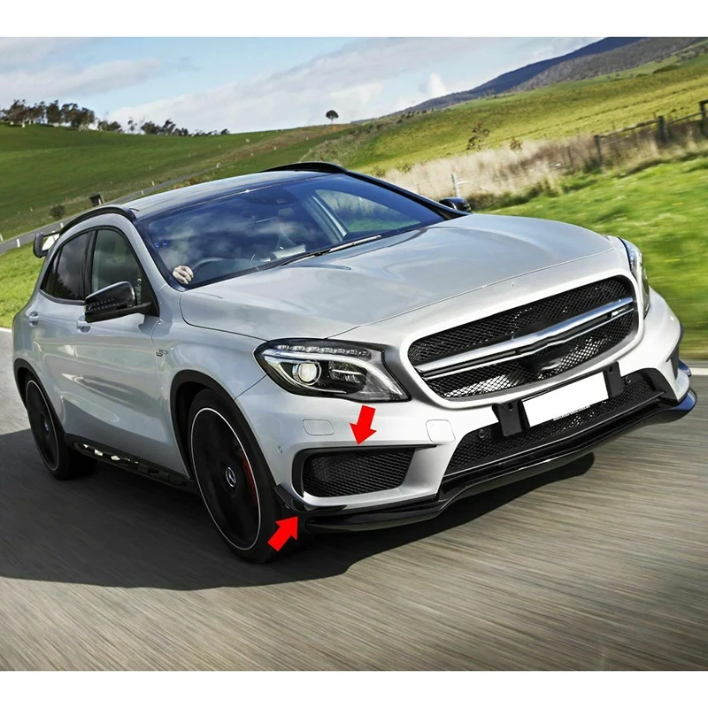 Черный Передний спойлер для дефлектора губ Mercedes BENZ GLA W156 X156 2014 2016|Наклейки на
