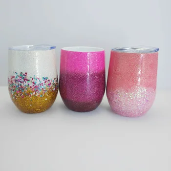 

Egg Shell Cup Egg Red Wine Transparent Shimmering Powder Big Belly Egg Cup Double Layer Thermal Mug