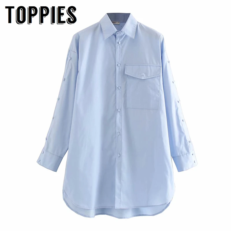 

Boyfriend Style Long Shirts Harajuku Women Tops 2020 Spring Loose Oversized Shirts High Street Fashion