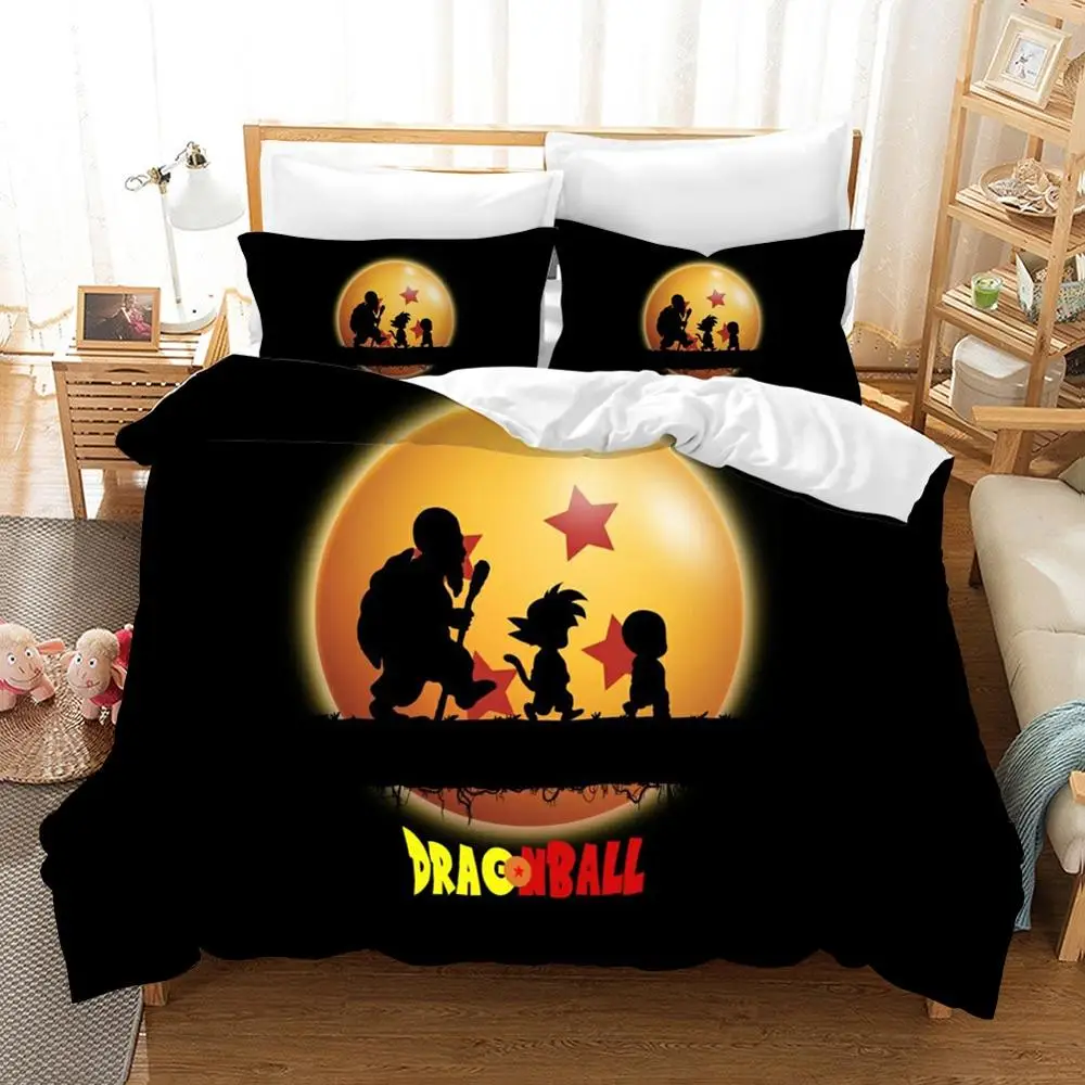 

Dragon Ball 3D King Size Bedding Set Home Textiles Bed Linen Cotton Duvets And Linen Sets Bed Linen Coarse Calico Bed Linen Set
