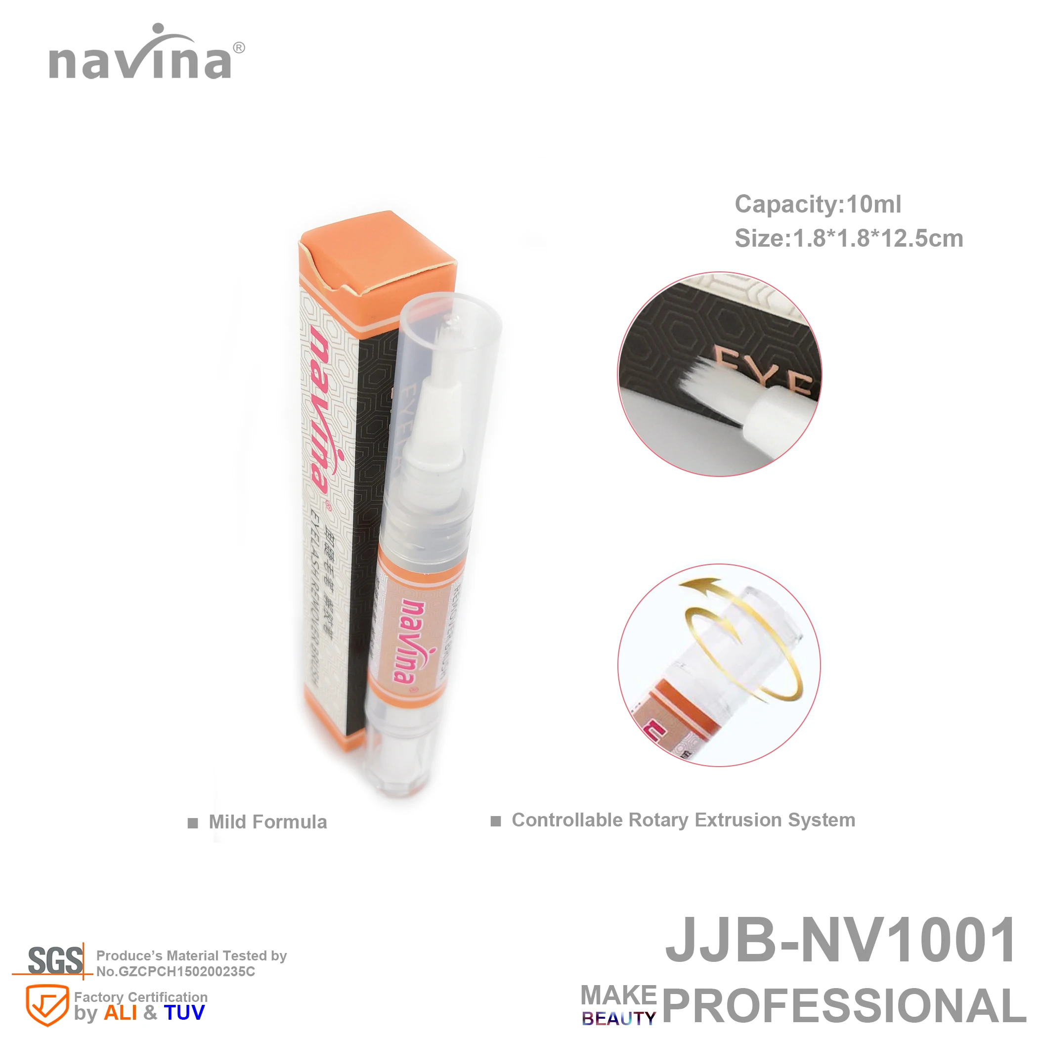 

navina pen remover for false eyelash extension remove glue easy work high efficiency 10pcs/set