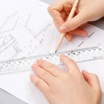 

Tool measurer 1000pcs Wholesale Customize Clear Acrylic Parallel Ruler with Printing Logo Company promotional souvenirs
