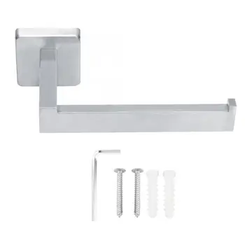 

Stainless Steel Wall Mounted Rack Toilet Roll Paper Holder Bathroom Tissue Shelf It Is Of Good Bearing Capacity