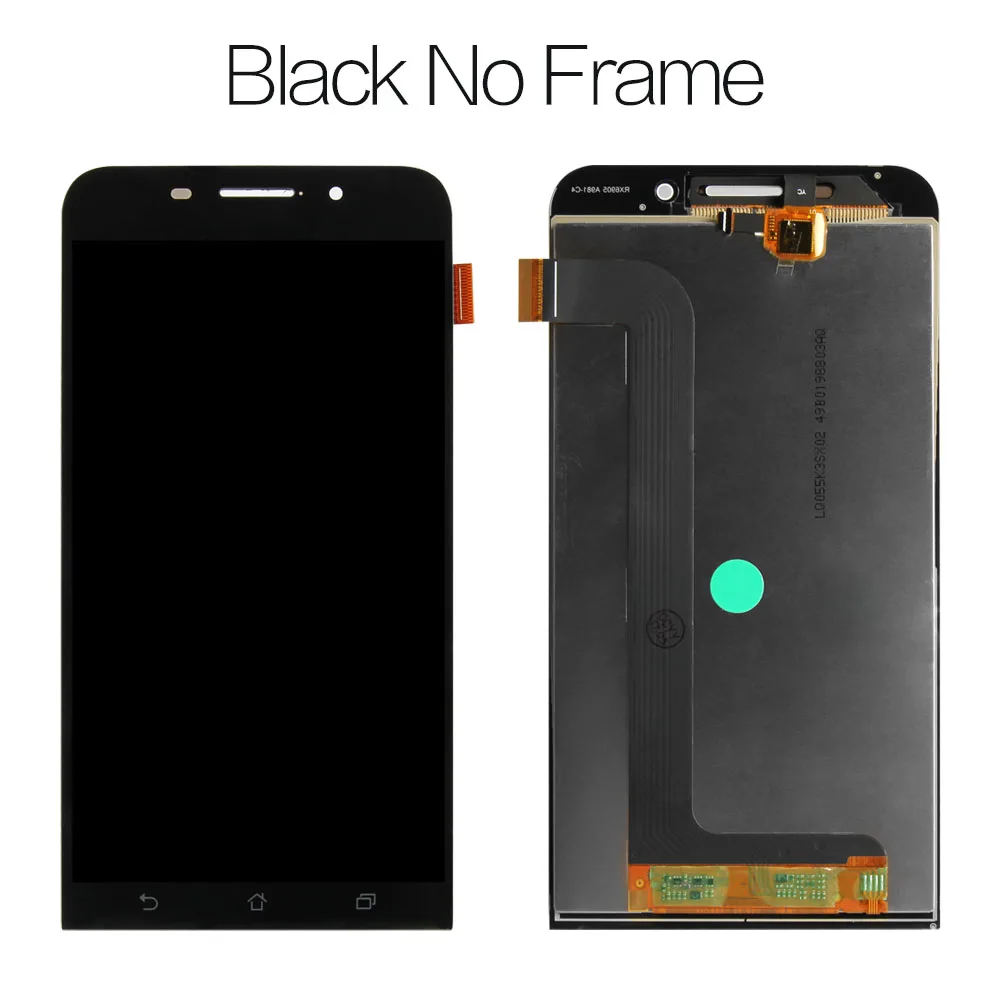 no frame Black Srjtek экран для Asus Zenfone Max ZC550KL lcd ZenFone 5000 Z010DA lcd ZC550KL дисплей сенсорный ZC550KL стеклянная рамка 5,5 ''1280*720 - Цвет: no frame Black