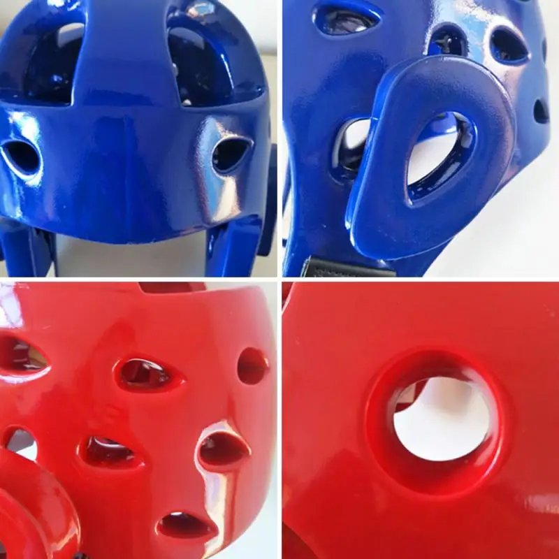 Взрослый ребенок тхэквондо защитный шлем красный синий каратэ бокс Санда маска голова Лицо протектор головные уборы спортивные шлемы