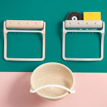 

Simple DIY modern bathroom rack bathroom creative towel washbasin wall-mounted multi-function storage rack Kitchen shelf LB40713