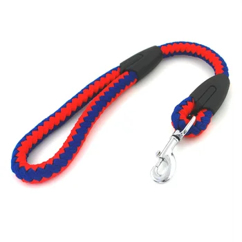 

Large And Medium-Sized Dog Leash Shepherd Round Rope Braided Wear-Resistant Bite-Resistant Thick Short Rope Pet Supplies 60CM