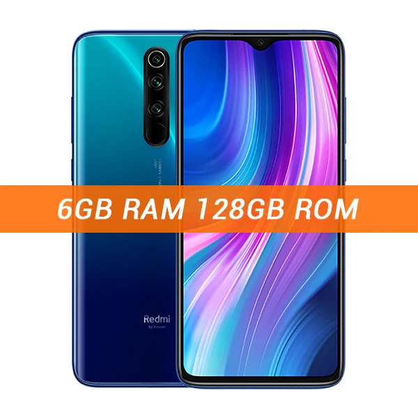 6GB 128GB Blue Xiaomi Redmi Note 8 Pro с глобальной прошивкой, 6 ГБ, 128 Гб/64 ГБ, смартфон, 64 мп, четырехъядерный процессор Helio G90T, четыре ядра, экран 6,53 дюйма, 4500 мАч, NFC - Цвет: 6GB 128GB Blue