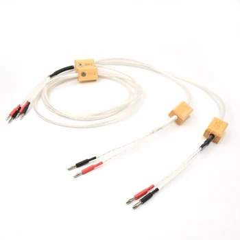 

Pair ODIN2 Super HIFI Speaker Cable Silver Plated loudspeaker Cable HIFI With banana plug Audiophile cable For Home Theater HIFI