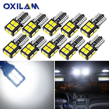 

OXILAM 10Pcs W5W T10 LED Bulb 6000K White Auto Lamp Car Interior Light for Ford S-Max Escape Ecosport Fusion BMW E92 E46 E30 E60