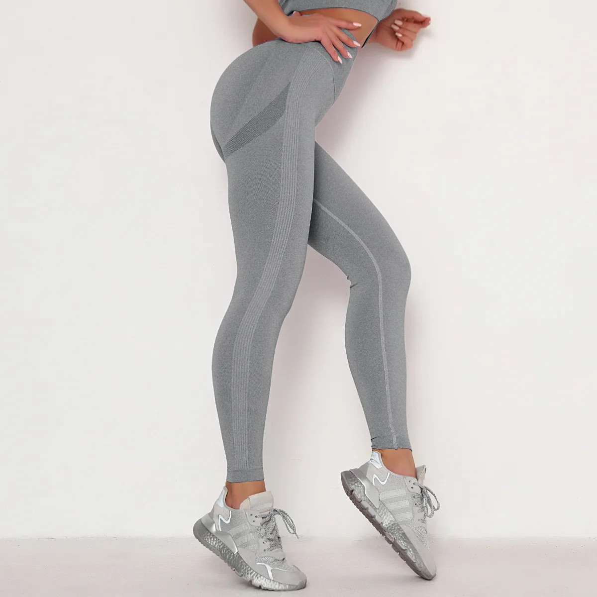 Women Gym Yoga Seamless Sports Pants Push Up Leggings Stretchy High Waist Athletic Exercise Fitness Leggings Activewear Pants