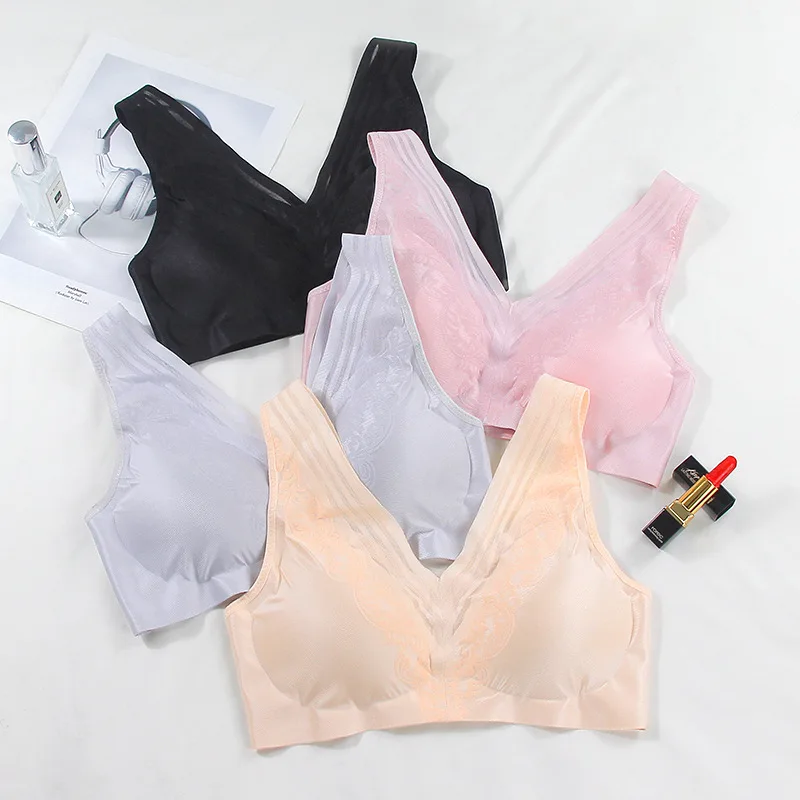 

Hot Seamless Lace Bralette Wire Free Push UP Bras for Women Sexy Lingerie Backless Comfort Backless Comfort Underwear Sutian