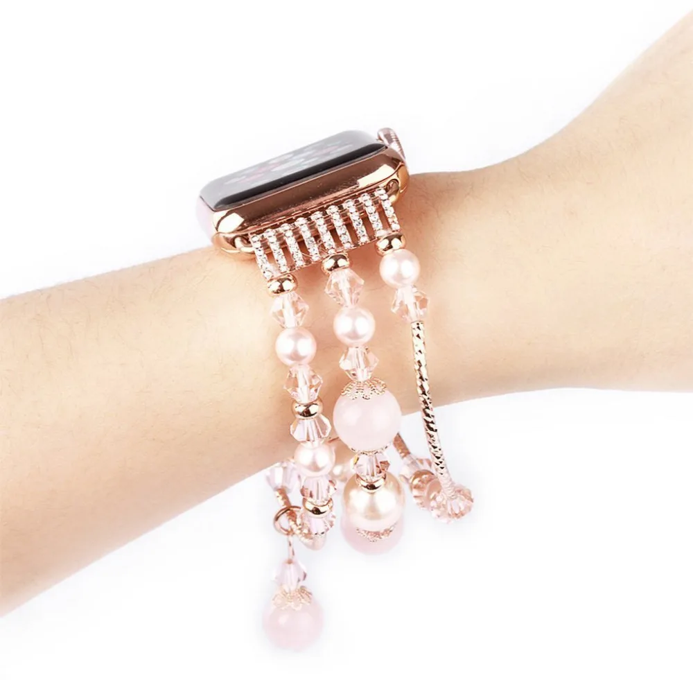 Luxury Agate strap For apple watch band 45mm/41mm 44mm 40mm 42mm/38mm bracelet watchband correa iwatch series 5 4 3 se 6 7