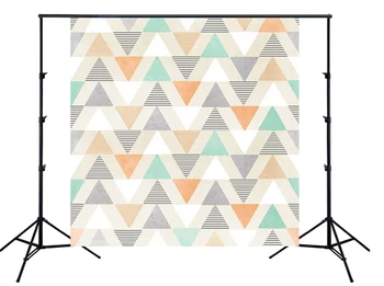 

Colorful triangle patterns Backdrop boho theme birthday party wall decor Photo background For newborn studio photophone SM-413