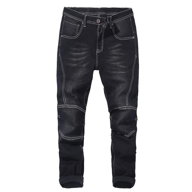 В Стиле Хип-хоп свободные шорты с высокой талией джинсы для полных Мужская толстый плюс размера плюс 28-48 Свободные теплые мужские джинсы стрейч больших Штаны 730
