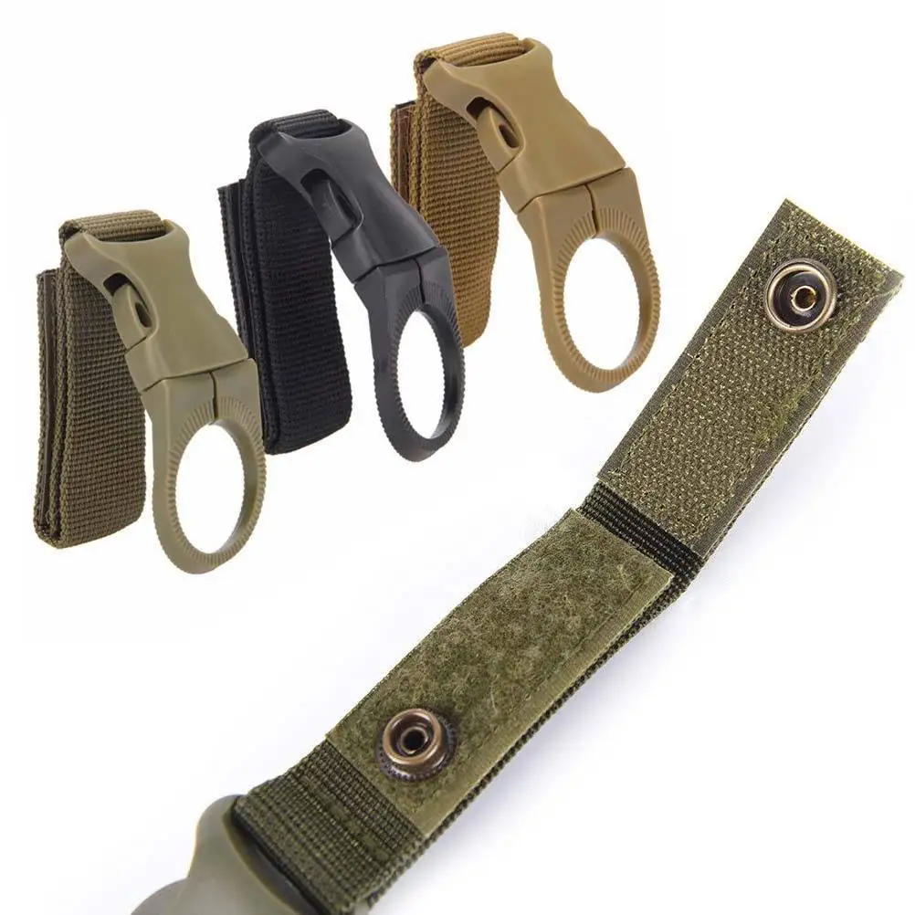 Backpack Hanger Hook molle attach Buckle Holder Hike Bottle Holder Outdoor Webbing Camp Carabiner Water Bottle Clip Hanger D40