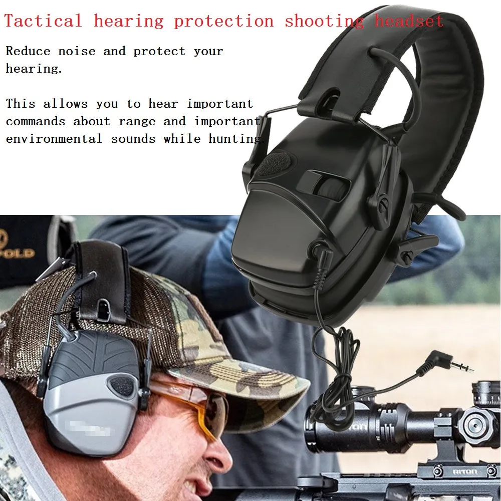 Tactics hunting electronic shooting earmuffs outdoor sports anti-noise amplification hearing protection headphones foldable - Famidy.com