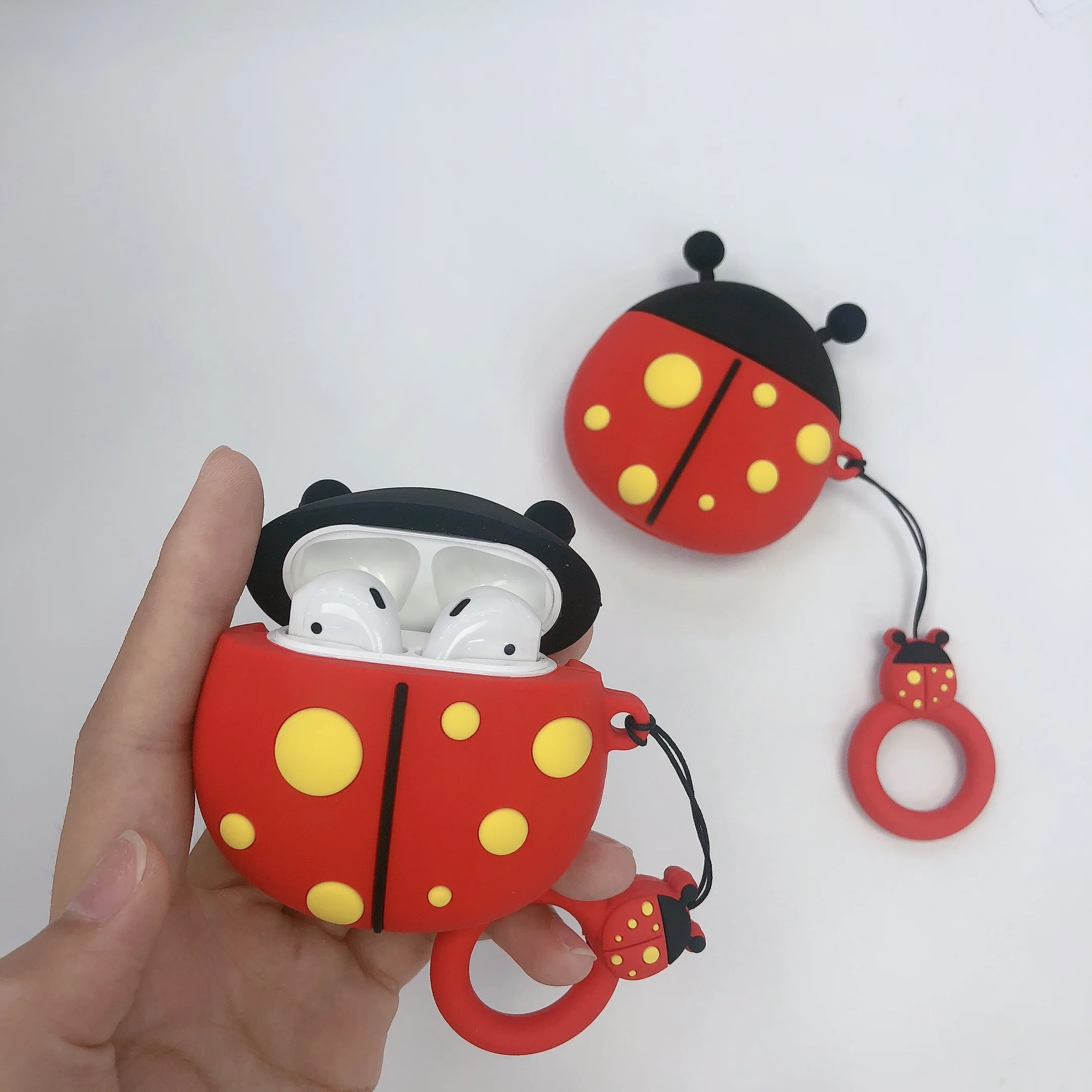 

Coccinella Funny Cute Case For Airpods case Cover Material environmentally friendly medical silicone surface spray Features