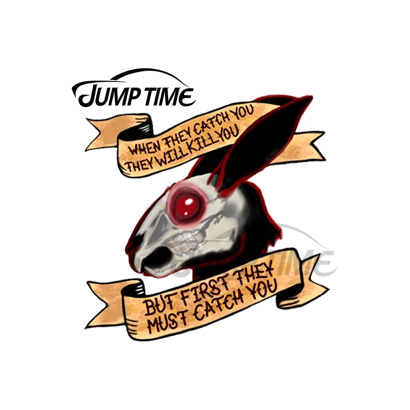 JumpTime 13x9 6 см для комбинезон с черным кроликом инле наклейки автомобиля устойчивая