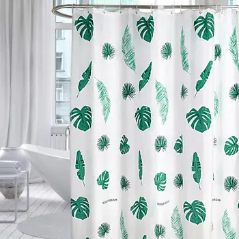 

35 Bath Curtains Bathroom Monstera Waterproof Shower Curtain Bathtub Bathing Cover Extra Large Wide 12 Hooks rideau de bain