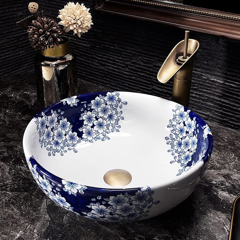 Овальная керамическая раковина для ванной Jingdezhen | Обустройство дома