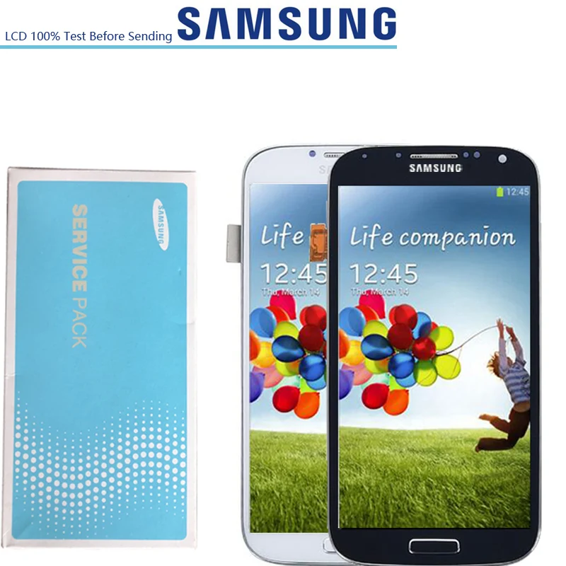 ЖК дисплей для SAMSUNG Galaxy S4 дигитайзер сенсорного экрана с рамкой 5 0 дюйма i9500 i9505 i9506