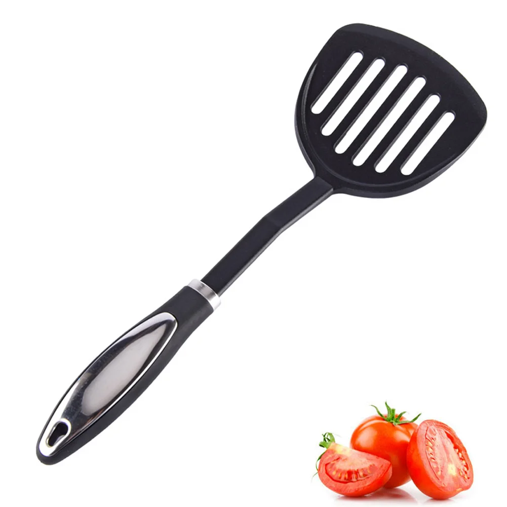 Slotted Frying Fish Soft Grip Non-stick Silicone Kitchen Long Handle Heat Resistant Spatula Pot Shovel Tool