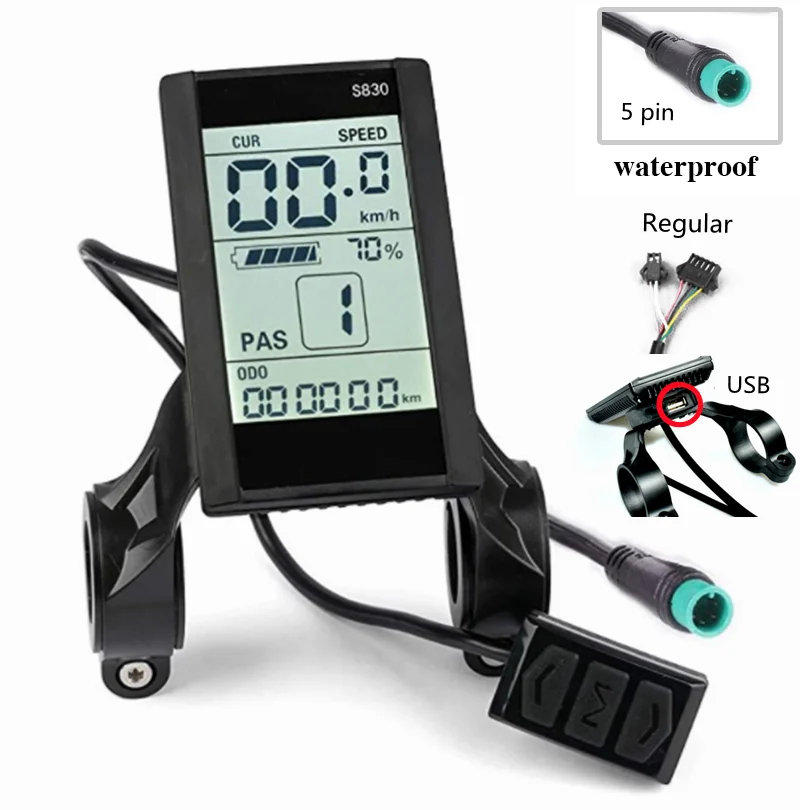 thumbnail image 2 of For E-Bike LCD Display 24V/36V/48V Display E-Bicycle MTB Part Electric Bike 2024 2 of 9
