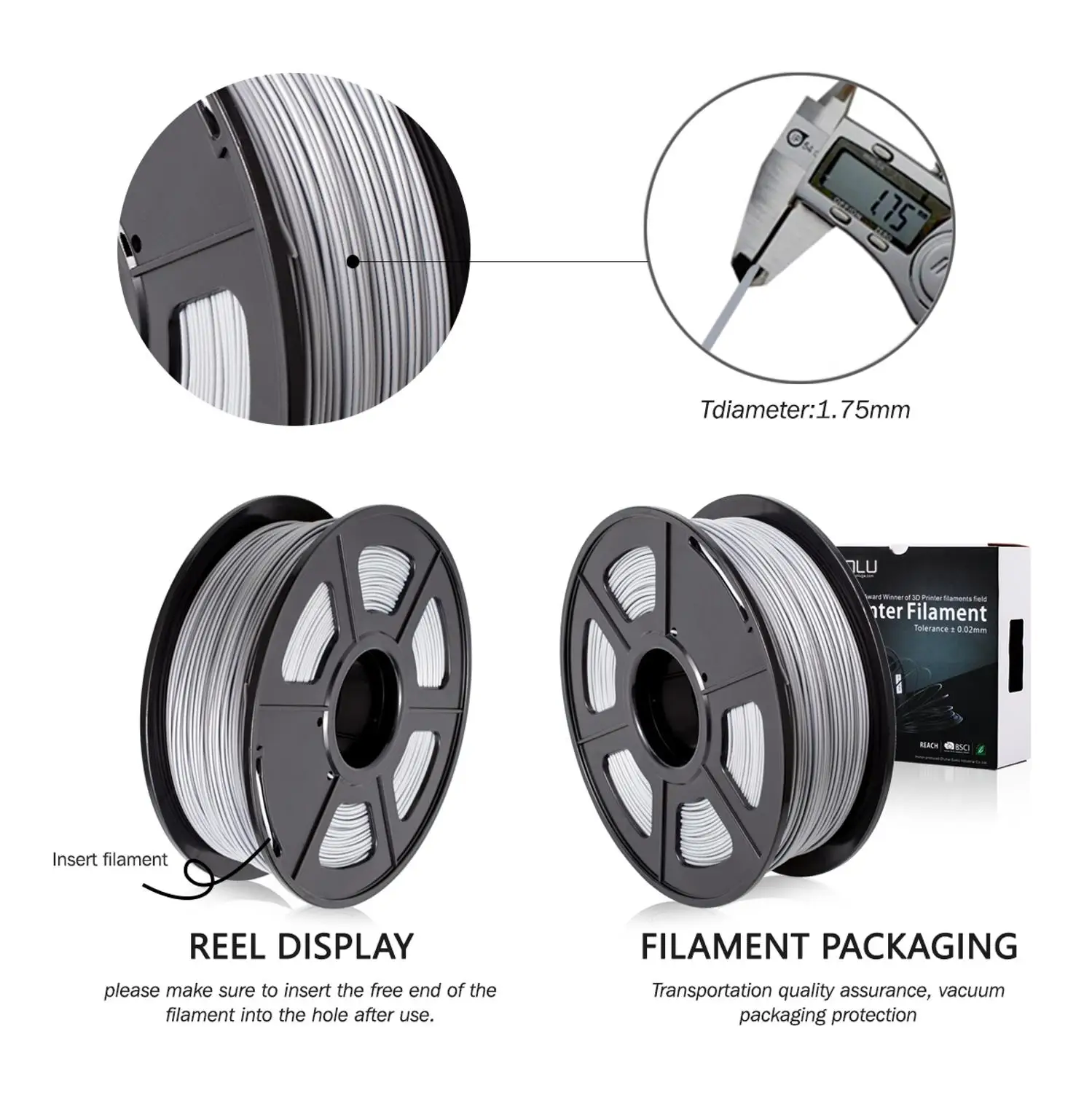 SUNLU 1 75 мм кг PLA 3D Peinter нити отличное устойчив к механическому воздействию 3d