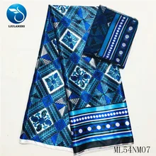 LIULANZHI африканская шелковая ткань Лидер продаж нигерийская лента шелковая ткань принты атласная ткань 4+ 2 ярдов для платья ML54NM07