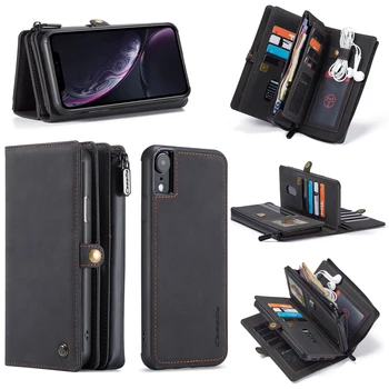 

Luxury Mobile Phone Accessories for iPhone XR Case 2in 1 Detachable Magnetic Leather Folio Case Flip Cover for iPhone 11 SE 2020
