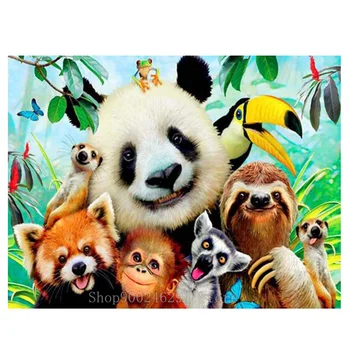 

Full square Round drill Diamond embroidery Animals 5D DIY diamond Painting Cross Stitch Rhinestone Mosaic FF1628