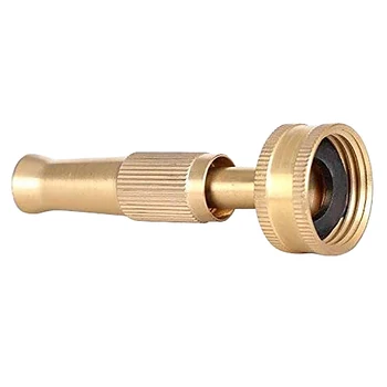 

4 inch Solid Brass 3/4 inch Fitting Hose Nozzle High Pressure Adjustable for Car Wash Garden