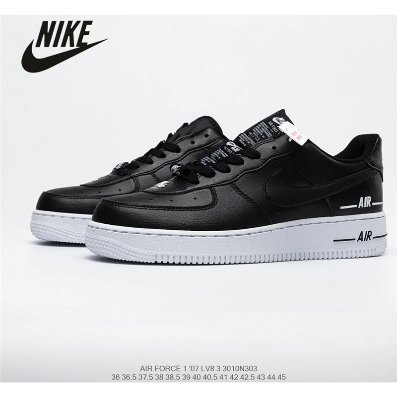 Оригинальные Универсальные женские кроссовки Nike Air Force 1 с низким  верхом, размер 36-39, белые, красные - купить по выгодной цене | AliExpress