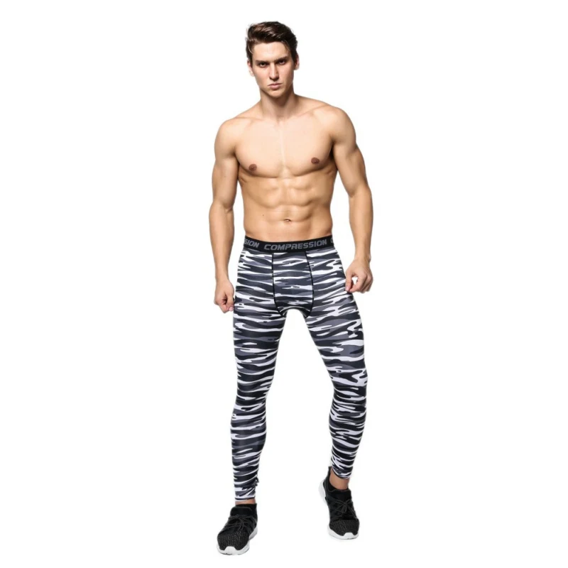 I Men's Compression Pants Running Tights Basketball Gym Pants Bodybuilding Jogger Jogging Skinny Leggings Trousers Sportswear - Цвет: I
