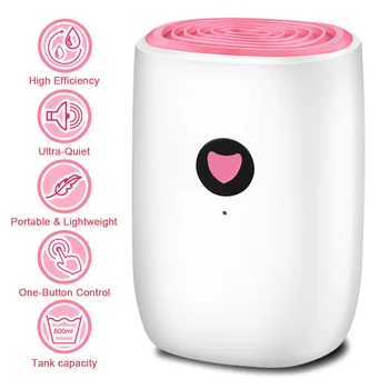 

800ml/27oz Household Dehumidifier Moisture Absorbing Air Dryer with Auto-shutoff Function for Home Closet Bedroom Office