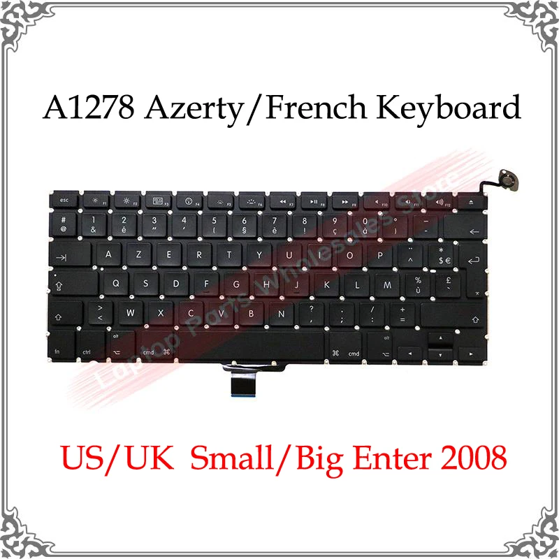 13 3 дюймовая Клавиатура для ноутбука A1278 2008 года Macbook Pro дюймов Azerty French US клавиатура