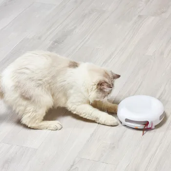 

Interactive Cat Toy Funny Automatic Rotating Cat Play Teaser Plate Mice & Animal Toys Electric Playing Exercise pet Toy5*