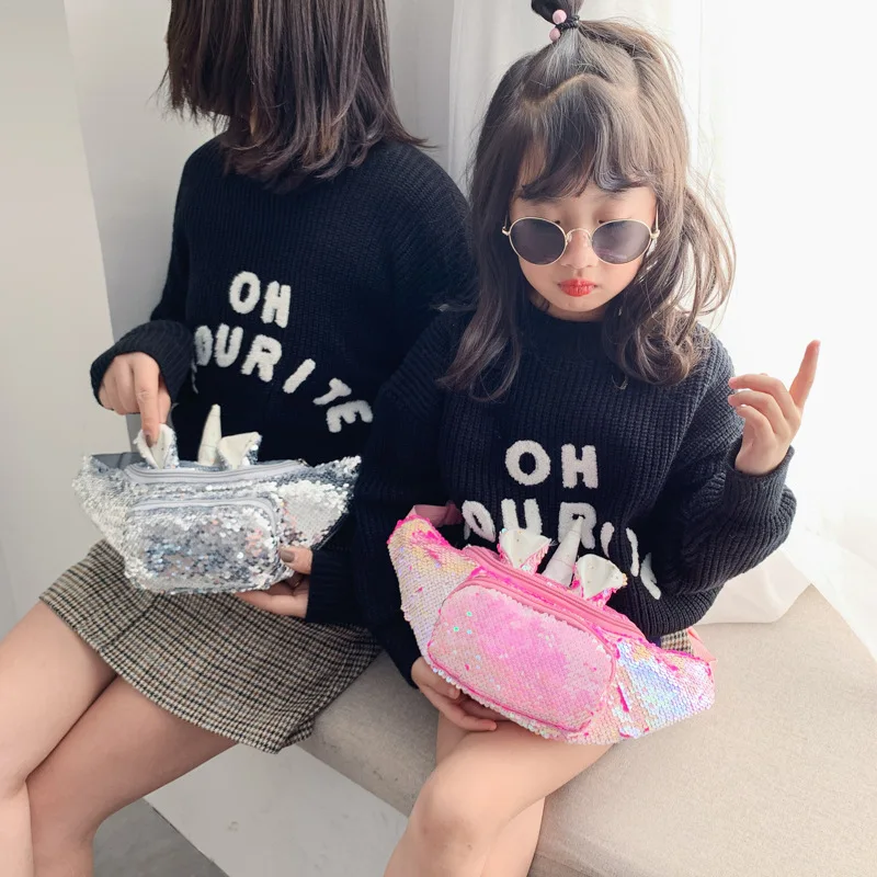 

CHILDREN'S Single-shoulder Bag Unicorn Sequin Wallet New Style Cartoon Outdoor Mountain Climbing Sports Shoulder Bag qin zi bao