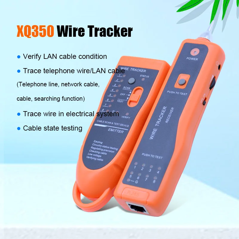 Traqueur de Fil,Multifunction D/étecteur de Fil,D/étecteur de Ligne R/éseau Ethernet LAN Finder,Testeur de C/âbles pour C/âble R/éseau de Ligne T/él/éphonique