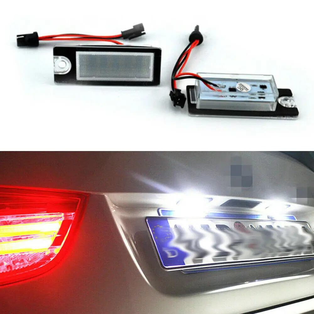 

2Pcs Car Error Free LED Number License Plate Lamp Light For Volvo S60 S80 V70 XC70 XC90 LED License Plate Light Auto Accessories