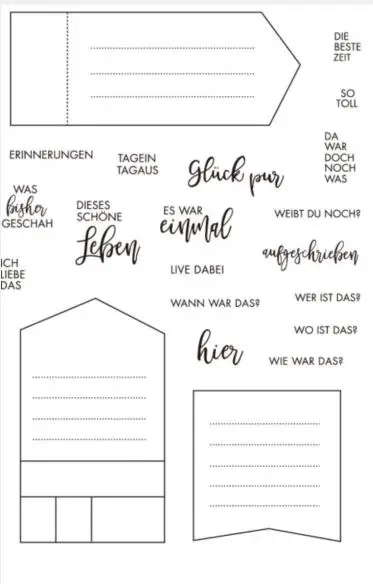 Немецкие слова прозрачные штампы для DIY Скрапбукинг/изготовление карт/Дети Рождество забавное украшение поставки ST0465