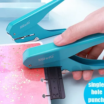 

Creative Single Hole Punch Disc Ring DIY Paper Cutter Puncher Craft Machine With Removable Fixture Ruler Offices Stationery