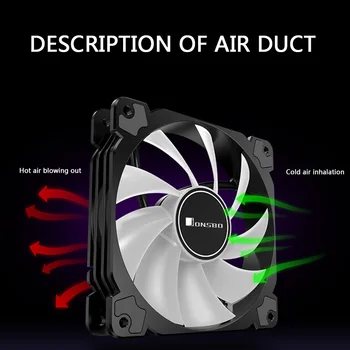

Jonsbo FR502 Desktop Chassis Lighting Fan 12V 3 Pin+4 Pin Computer PC Case Cooler Radiator Colorful Fan Dropship