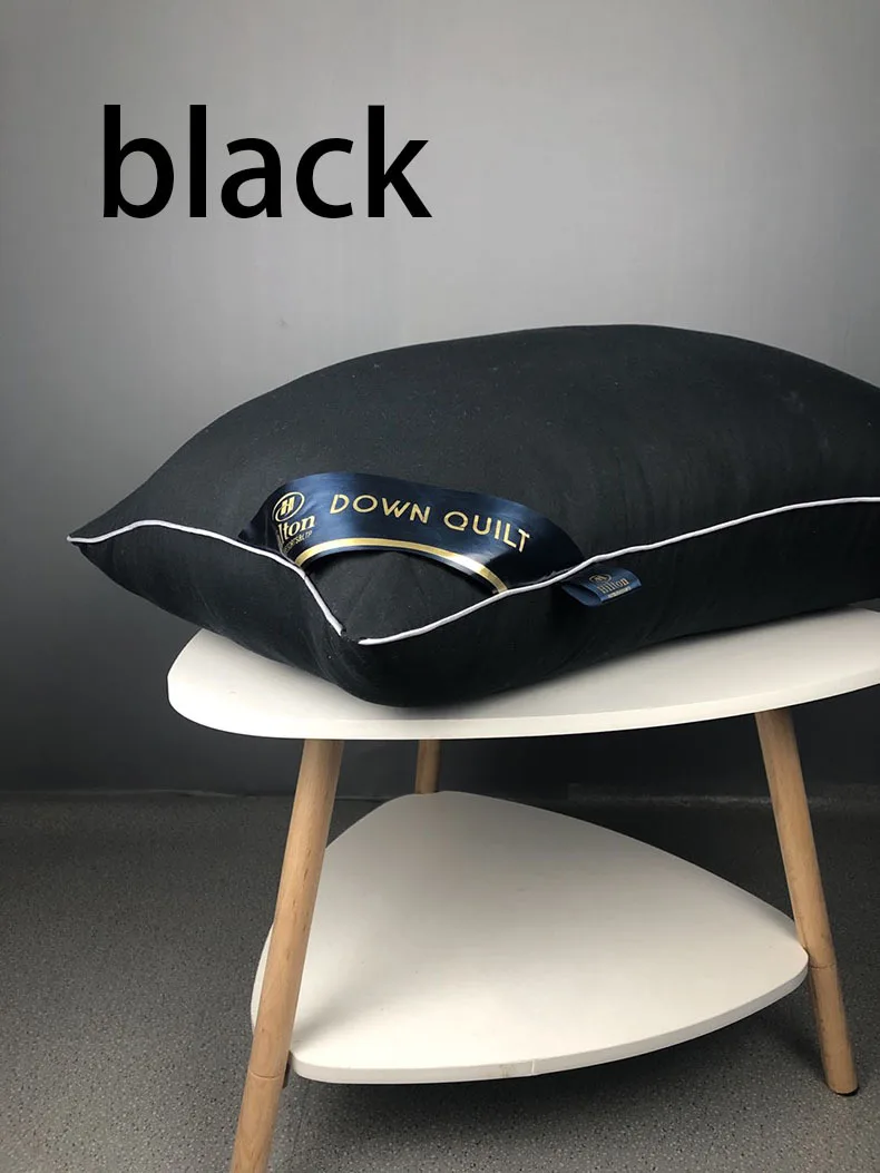 Black Anti-Feather Down Pillow