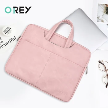 

Fashion Pu Waterproof Scratch-resistant Laptop Briefcase 12 13 14 15.6 inch Notebook Shoulder Bag Carry Case For women and men