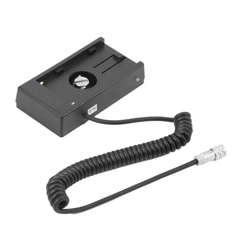 

New Power Supply Battery Plate w/Coiled Cable for Sony BMCC BMPCC Camcorder Monitor Built-in power Indicator Display Convenient