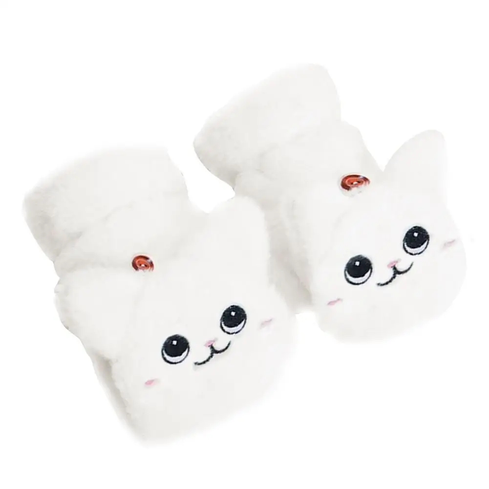 

Winter Warm Plush Women Flip Half-finger Gloves Cute Gloves Cartoon Animals Mittens Short Girls Screen Cat Fingerless Rabbi B3G1