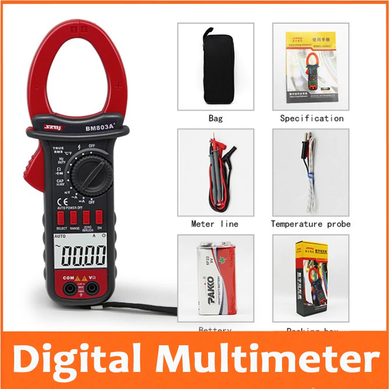 

AC-DC 1000A DIGITAL Clamp multimeter AC/DC current 1000A Capacitor frequency temperature 1000